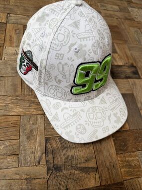 Daniel Suarez Trackhouse Racing #99 Flexfit Hat White Skull